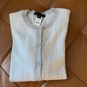NWT Ann Tylor Talbot Gray and White Sweater XS